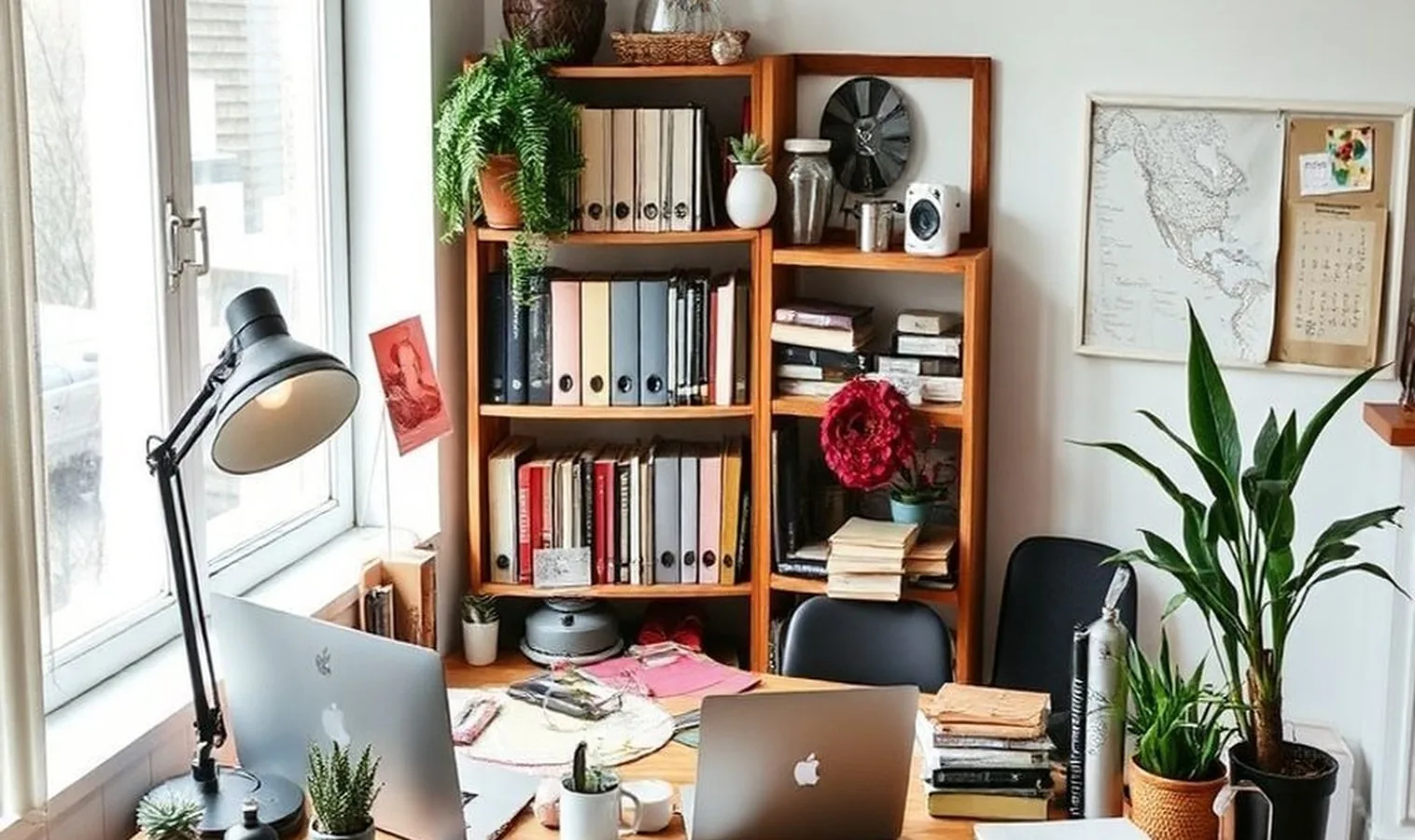 Productivity and ritual workspace setup